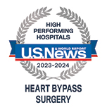 US News & World Report 심장 우회 수술 분야의 2023-2024년 우수 병원