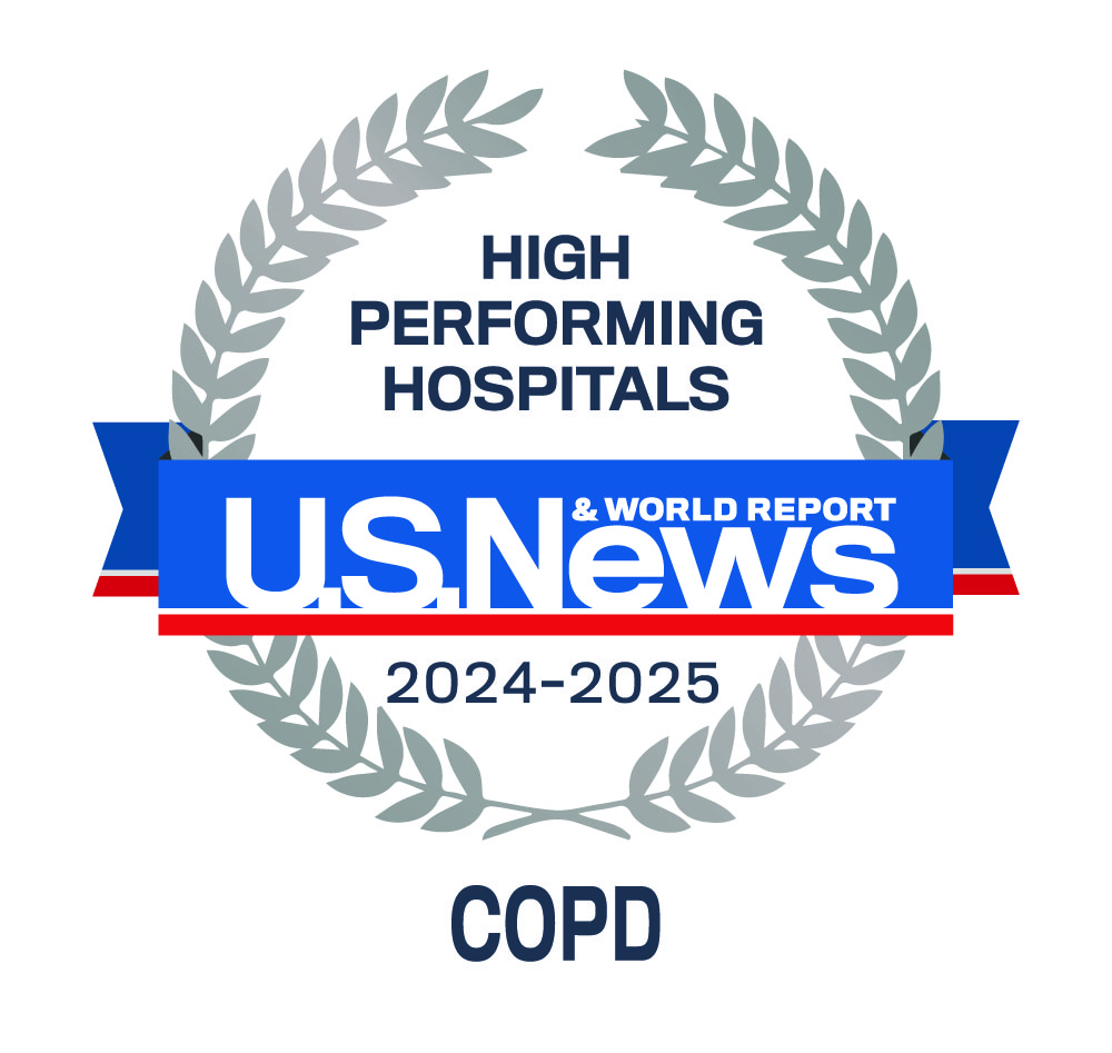 US News and World Report 고성능 병원 COPD 2024-2025