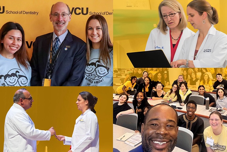 여러 학교의 학장과 함께 일하는 학생