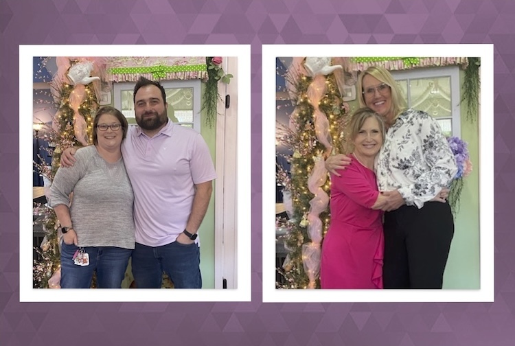 제시카와 드류, 그리고 킵과 라나의 별도 사진 두 장