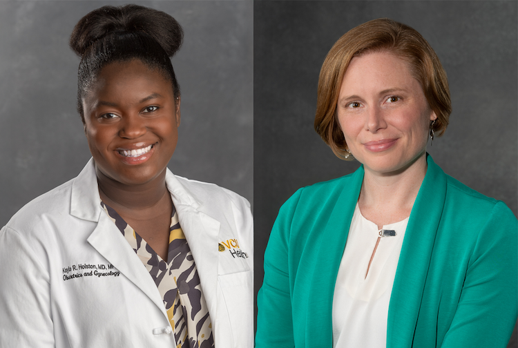 Kayla Holston 박사와 Caitlin Martin 박사의 나란히 있는 얼굴 사진
