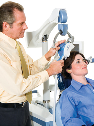 TMS를 받는 환자의 이미지